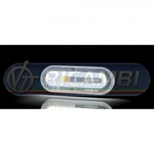 FANALINO INGOMBRO STRISCIA A LED A ELLISSE C/STAFFA BIANCO